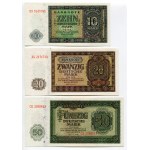 Germany - DDR Lot of 9 Notes 1948 Full Set of 1948 Issue