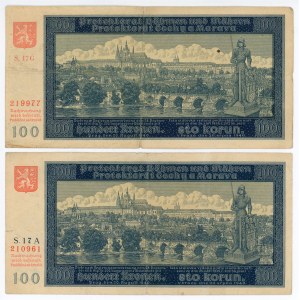 Bohemia & Moravia 2 x 100 Korun 1940