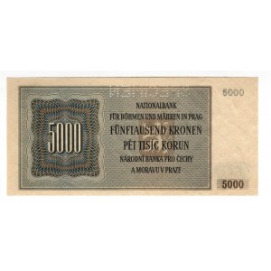 Bohemia & Moravia 5000 Korun 1944 Specimen