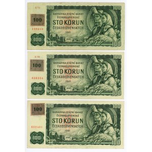 Czech Republic 3 x 100 Korun 1961 (1993 ND)