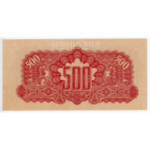 Czechoslovakia 500 Korun 1944 Specimen