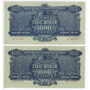 Czechoslovakia 3 x 1000 Korun 1944 Specimen
