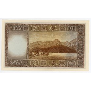 Czechoslovakia 500 Korun 1945 (ND) Fancy Number