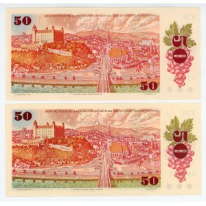 Czechoslovakia 2 x 50 Korun 1987