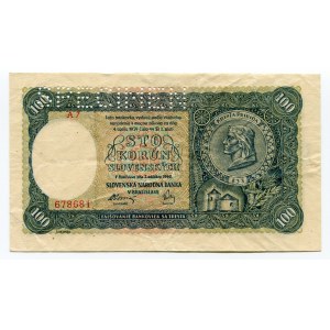 Slovakia 100 Korun 1940 Specimen