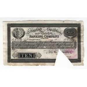 England Stamford Spalding and Boston Banking Co 10 Pounds 1906