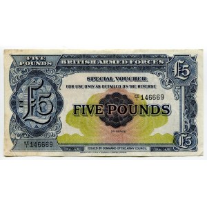 Great Britain British Armed Forces 5 Pounds 1948 (ND)