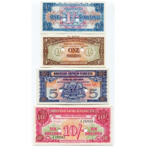 Great Britain Set of 4 Military Banknotes 1956 (ND)