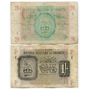 Great Britain 1 & 2 Shillings 1943 British Military Authority