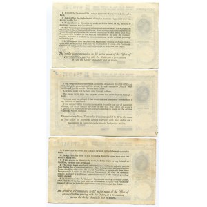 Great Britain 2-5-6 Shillings British Postal Order 1968 - 1970 Rarely Seing as a Set