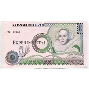 Great Britain Test Die One Experimental Banknote (ND) Test Note
