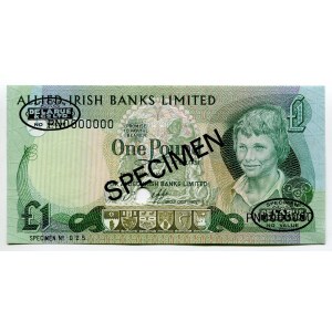 Northern Ireland Allied Irish Banks 1 Pound 1982 TDLR Specimen