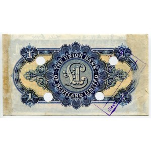 Scotland Union Bank of Scotland 1 Pound 1933 Cancelled Note