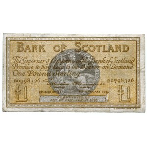 Scotland 1 Pound 1945 Bank of Scotland