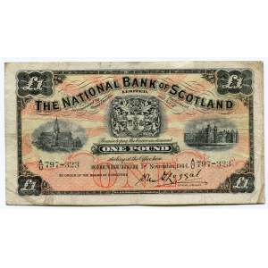 Scotland The National Bank of Scotland 1 Pound 1944