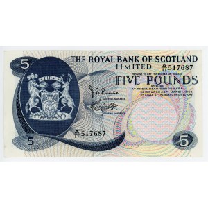 Scotland Royal Bank of Scotland 5 Pounds 1969