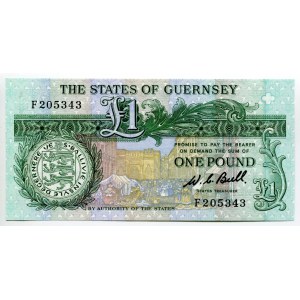 Guernsey 1 Pound 1980 - 1989 (ND)