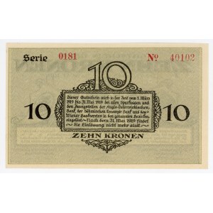 Austria Teschen 10 Kronen 1919 Notgeld