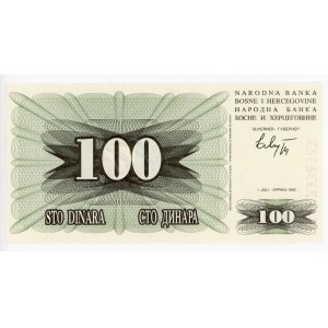 Bosnia & Herzegovina 100 Dinara 1992