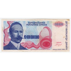 Bosnia & Herzegovina 10000000000 Dinara 1993