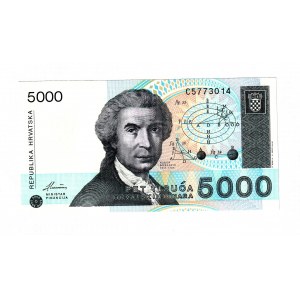 Croatia 5000 Dinara 1992