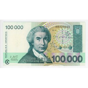 Croatia 100000 Dinara 1993