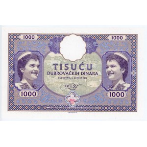 Croatia Ragusa 1000 Dinara 2019 Specimen Ragusa / Dubrovnik