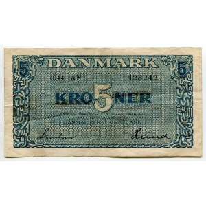 Denmark 5 Kroner 1944