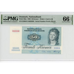 Denmark 50 Kroner 1996 PMG 66