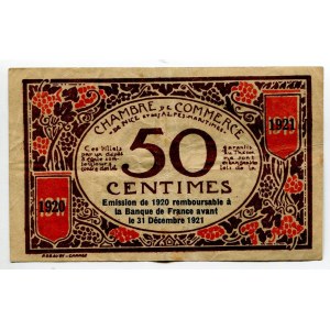 France Chambre de Commerce Nice 50 Centimes 1920