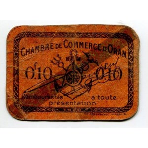 France Chambre de Commerce Oran 10 Centimes 1920