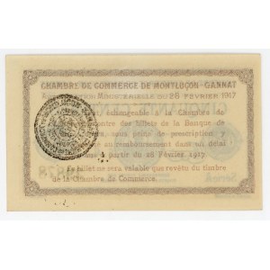 France Montlucon 50 Centimes 1917 Notgeld