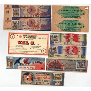 France Lot of 10 Lottery Ticket 1943