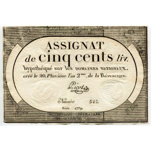 France 500 Livres 1794