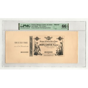 France 2 Francs 1871 Proof PMG 66 EPQ