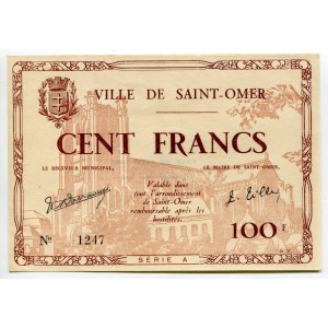 France Saint-Omer 100 Francs 1940