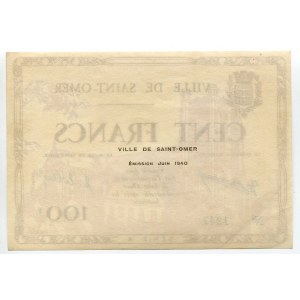 France Saint-Omer 100 Francs 1940