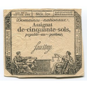 France 50 Sols 1792