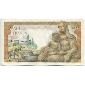 France 1000 Francs 1942