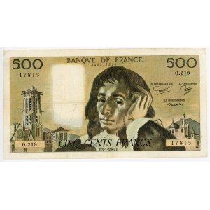 France 500 Francs 1985