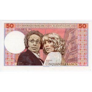 France 50 Francs 2018 Specimen PIERRE RICHARD
