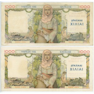 Greece 2 x 1000 Drachmai 1935