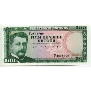 Iceland 500 Kronur 1961