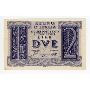 Italy 2 Lire 1939