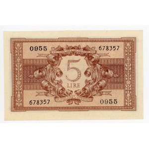 Italy 5 Lire 1944