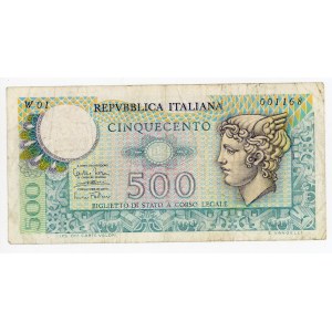 Italy 500 Lire 1974 Replacement Note