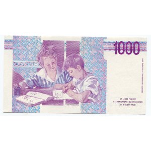 Italy 1000 Lire 1993 Printing Error - Uncommon Colour