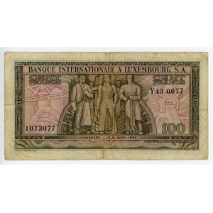 Luxembourg 100 Francs 1956