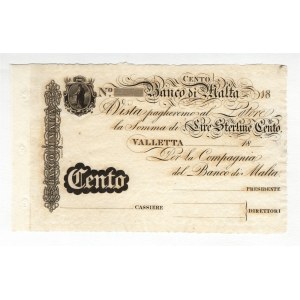 Malta 100 Lire 1800 (ND)