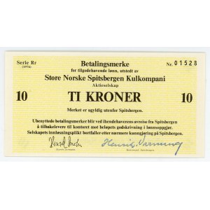 Norway Spitsbergen 10 Kroner 1976 Store Norske Kulkompani